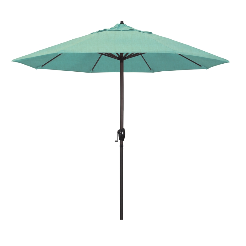 California Umbrella 9' Casa Tilt Crank Lift Patio Umbrella in Spectrum Mist
