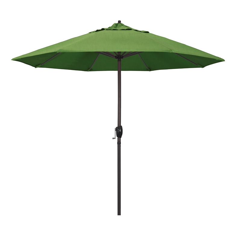 California Umbrella 9' Casa Tilt Crank Lift Patio Umbrella in Spectrum Cilantro