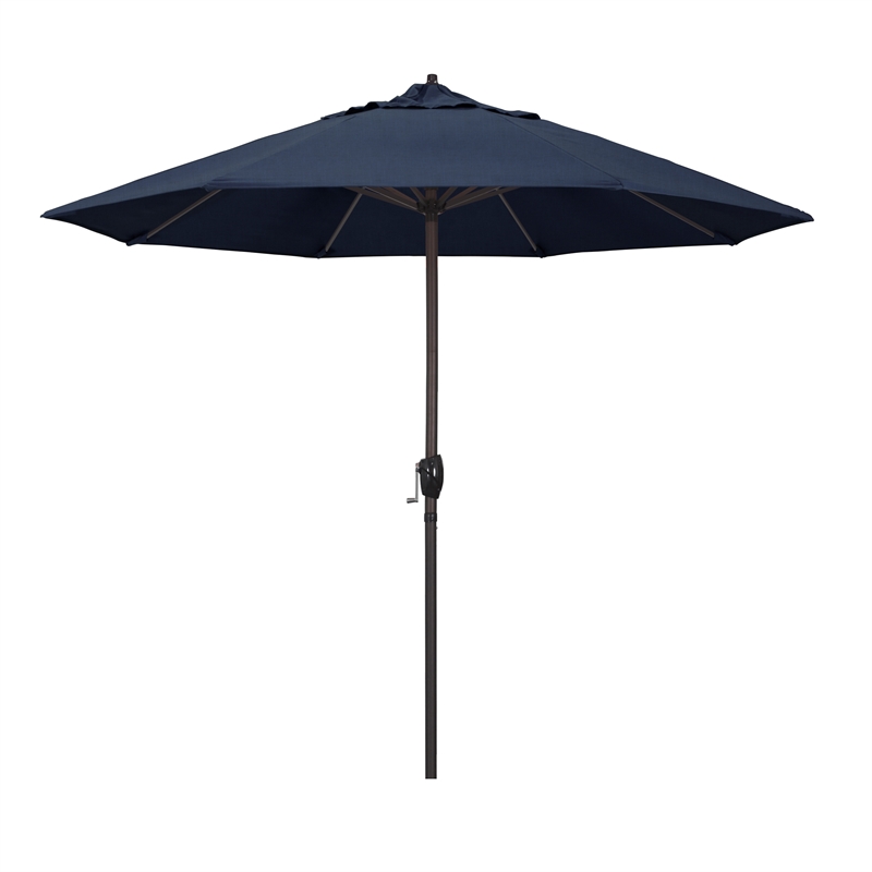 California Umbrella 9' Casa Tilt Crank Lift Patio Umbrella in Spectrum Indigo