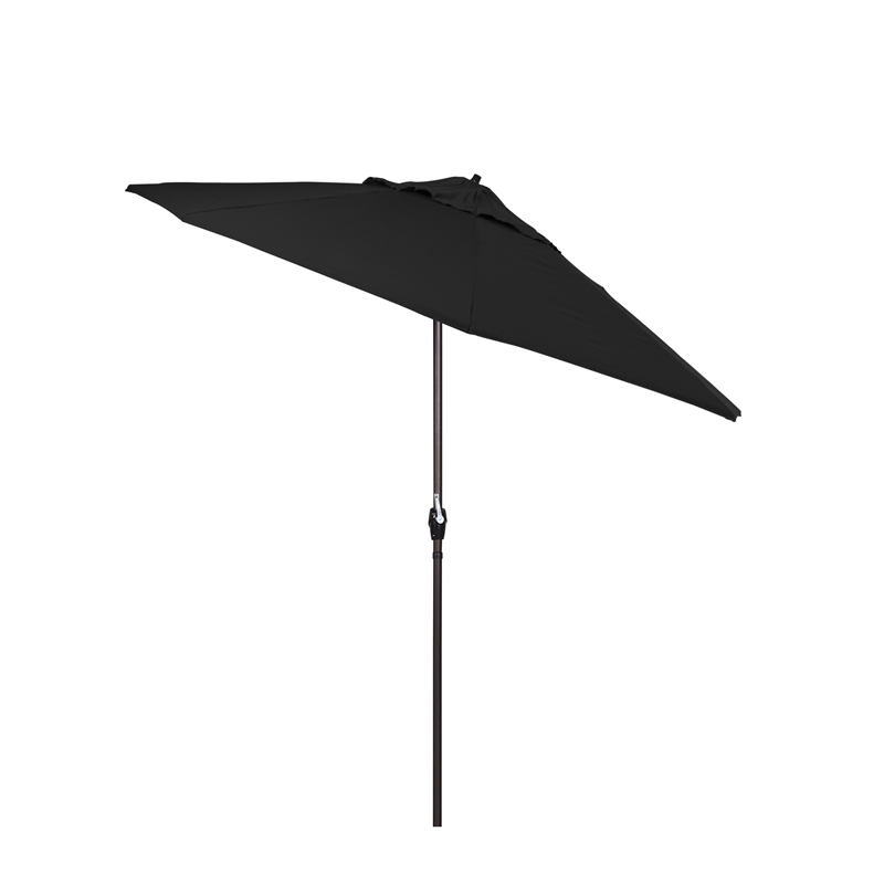 California Umbrella 9' Casa Tilt Crank Lift Patio Umbrella in Black