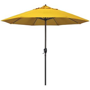 california umbrella 9' casa sunbrella tilt crank lift patio umbrella in yellow
