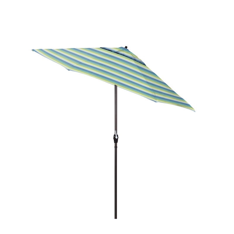 California Umbrella 9' Casa Tilt Crank Lift Patio Umbrella in Seville Seaside