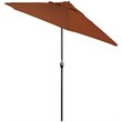 California Umbrella 9' Casa Olefin Tilt Crank Lift Patio Umbrella in Terracotta
