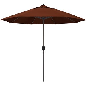 california umbrella 9' casa olefin tilt crank lift patio umbrella in terracotta