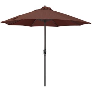california umbrella 9' casa olefin tilt crank lift patio umbrella in adobe