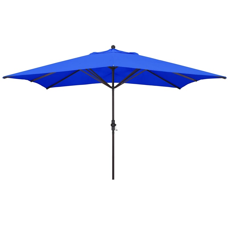 California Umbrella 11' Tahoe Sunbrella Crank Lift Patio Umbrella in Pacific