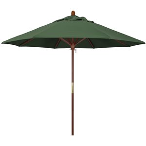 california umbrella 9' grove olefin push lift patio umbrella in hunter green