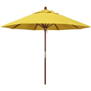 california umbrella 9' grove olefin push lift patio umbrella in lemon