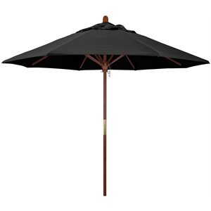 california umbrella 9' grove olefin push lift patio umbrella in black