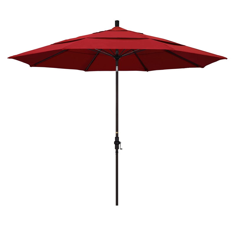 California Umbrella 11' Patio Umbrella in Jockey Red