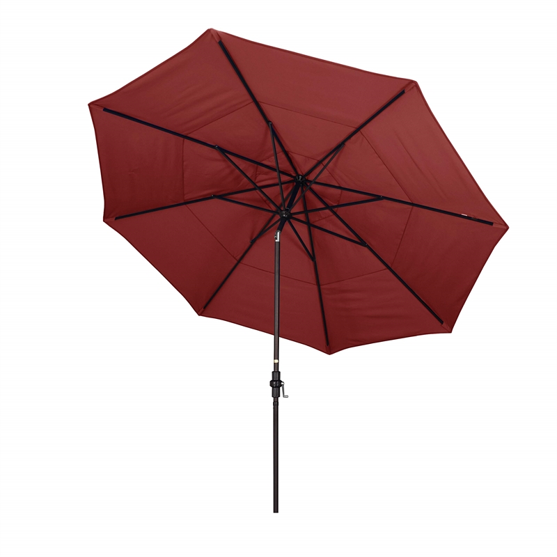 California Umbrella 11' Patio Umbrella in Jockey Red