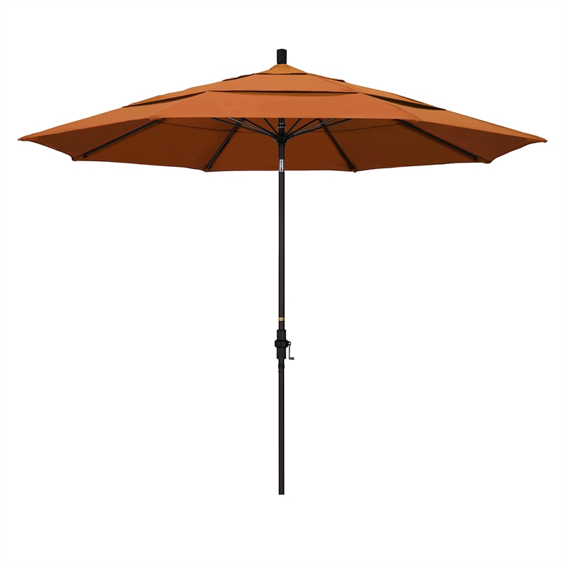California Umbrella 11' Metal Patio Umbrella in Tuscan