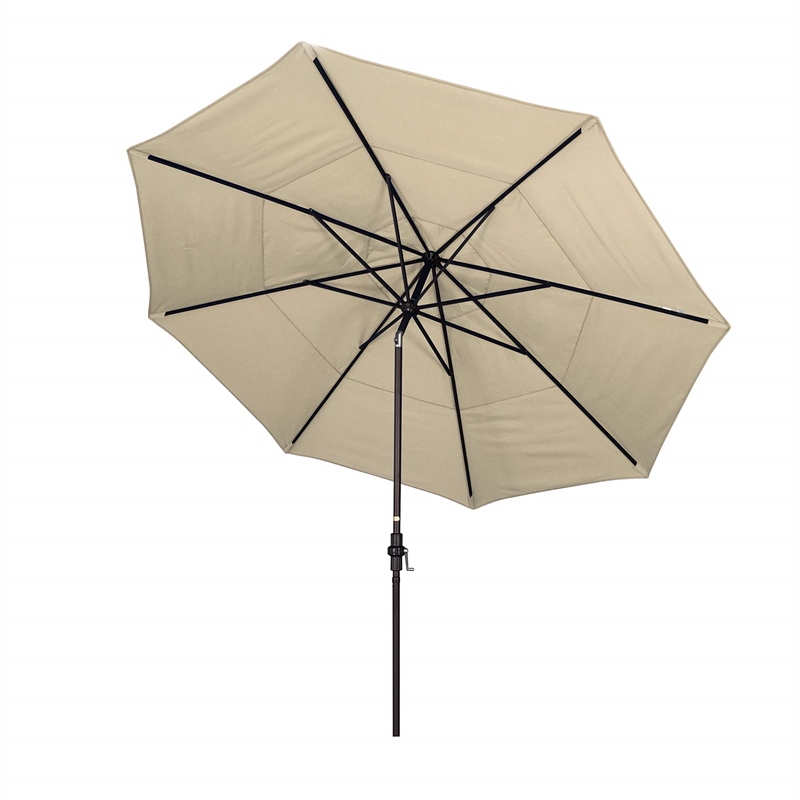 California Umbrella 11' Patio Umbrella in Antique Beige