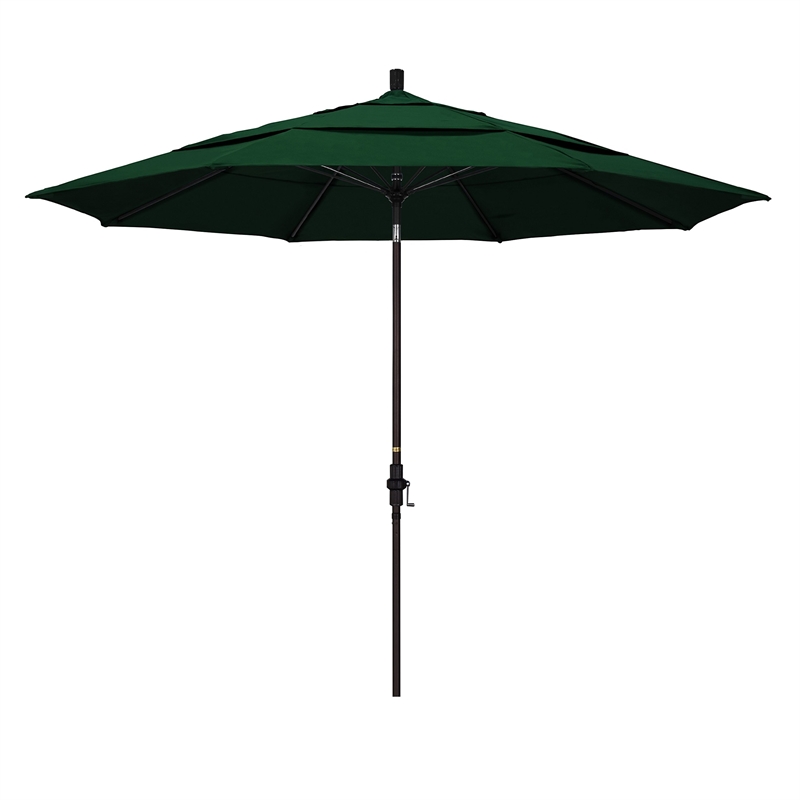 California Umbrella 11' Patio Umbrella in Forest Green
