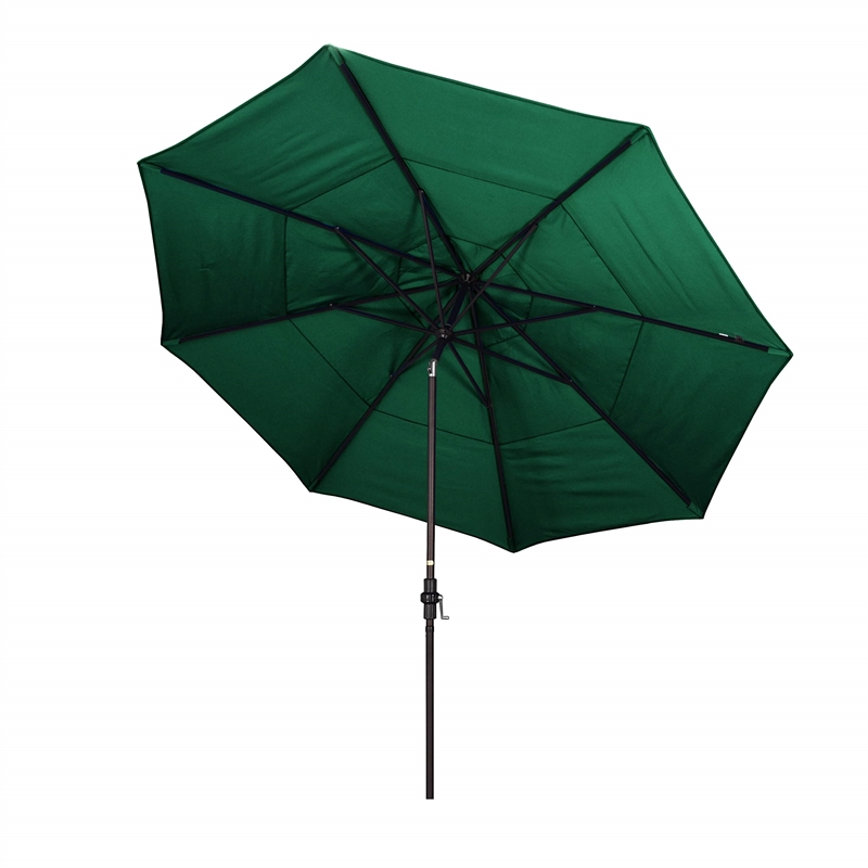 California Umbrella 11' Patio Umbrella in Forest Green
