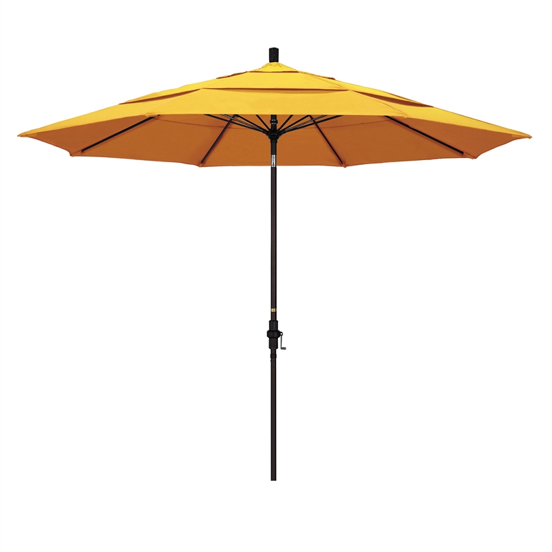California Umbrella 11' Patio Umbrella in Sunflower Yellow