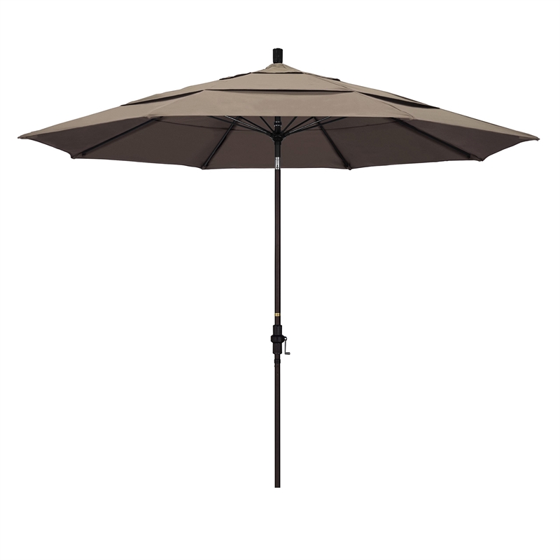 California Umbrella 11' Patio Umbrella in Taupe