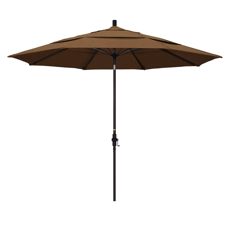 California Umbrella 11' Patio Umbrella in Teak
