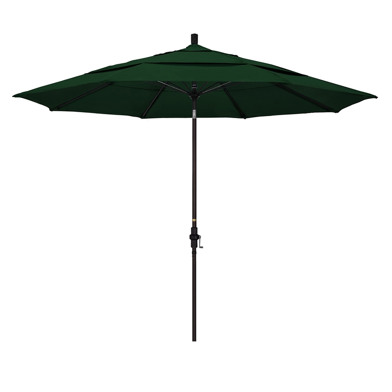 California Umbrella 11' Patio Umbrella in Hunter Green