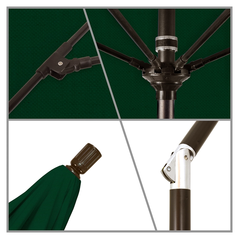 California Umbrella 11' Patio Umbrella in Hunter Green