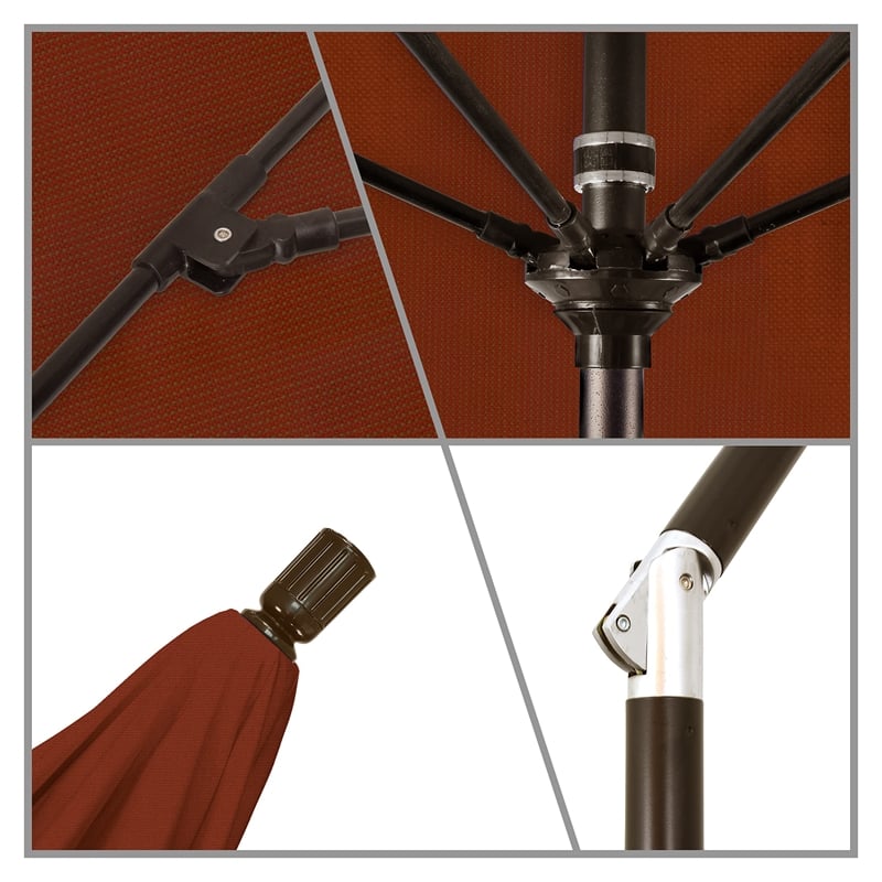 California Umbrella 11' Patio Umbrella in Terracotta