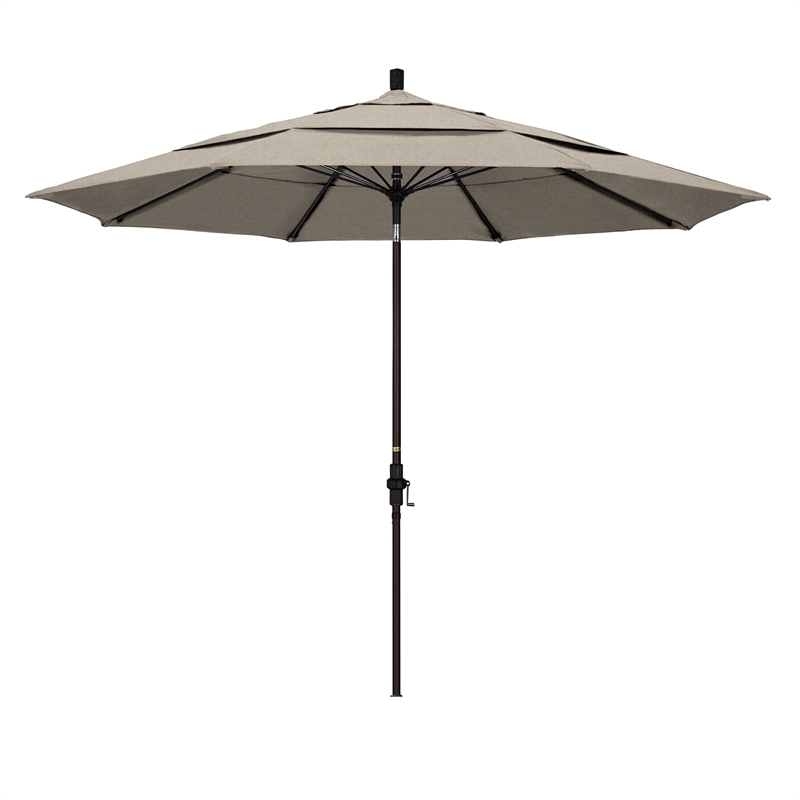 California Umbrella 11' Patio Umbrella in Woven Granite