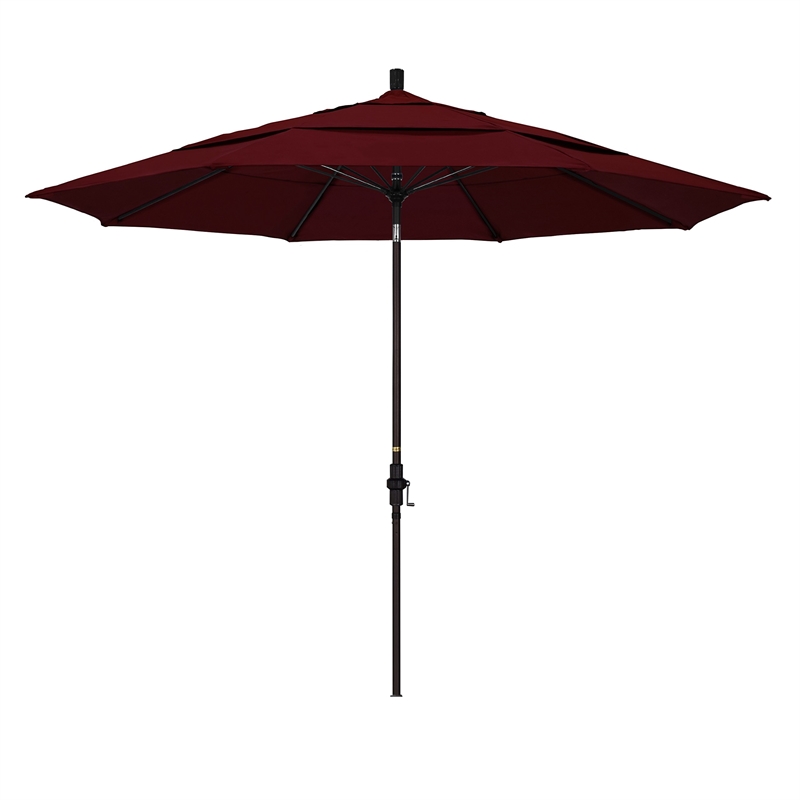 California Umbrella 11' Patio Umbrella in Burgundy