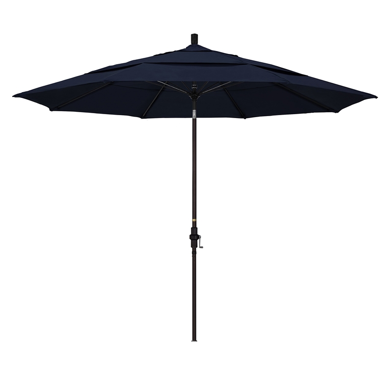 California Umbrella 11' Patio Umbrella in Navy Blue