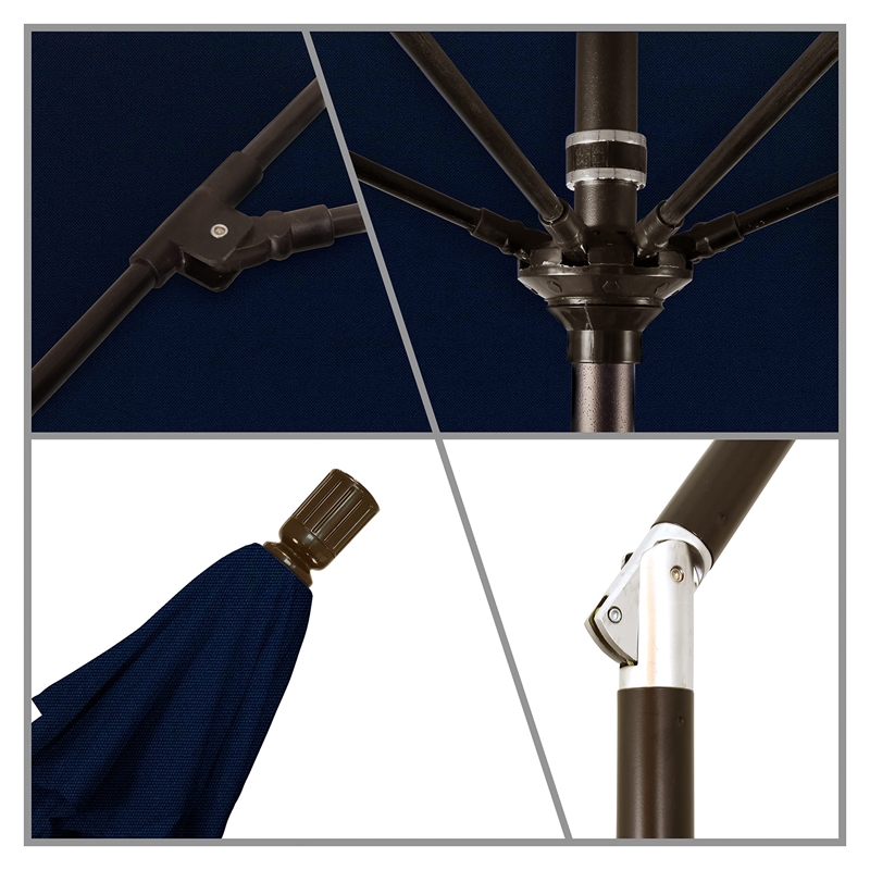 California Umbrella 11' Patio Umbrella in Navy Blue