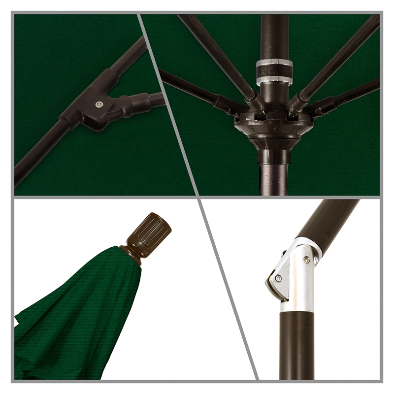 California Umbrella 11' Patio Umbrella in Hunter Green