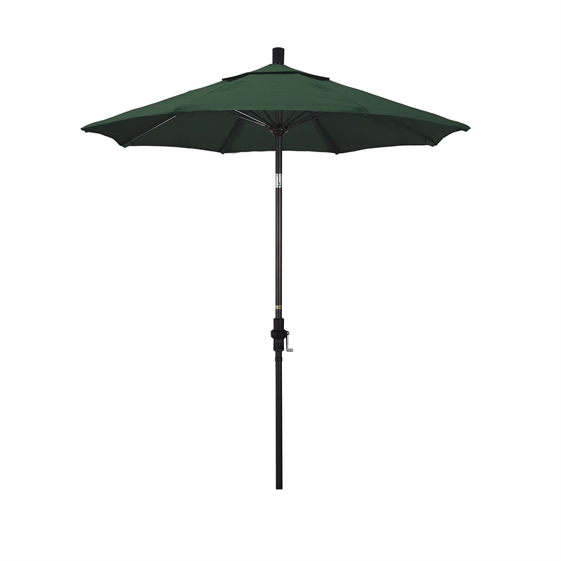 California Umbrella 7.5' Patio Umbrella in Forest Green
