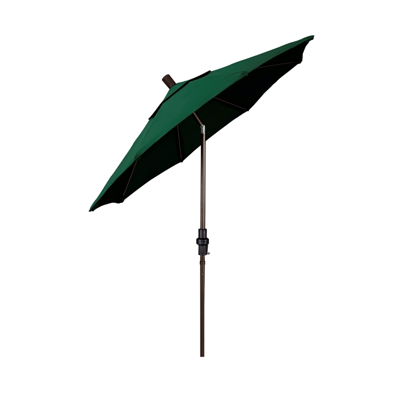 California Umbrella 7.5' Patio Umbrella in Forest Green