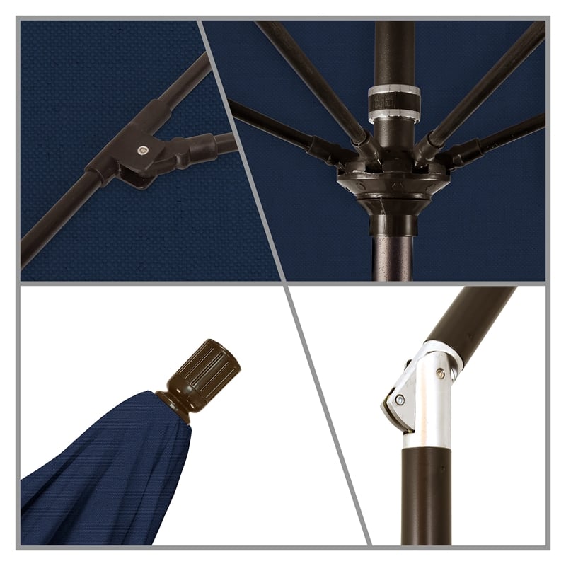 California Umbrella 9' Patio Umbrella in Navy Blue