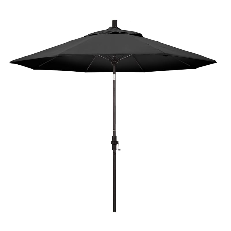 California Umbrella 9' Patio Umbrella in Black