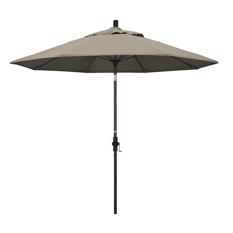 California Umbrella 9' Patio Umbrella in Taupe