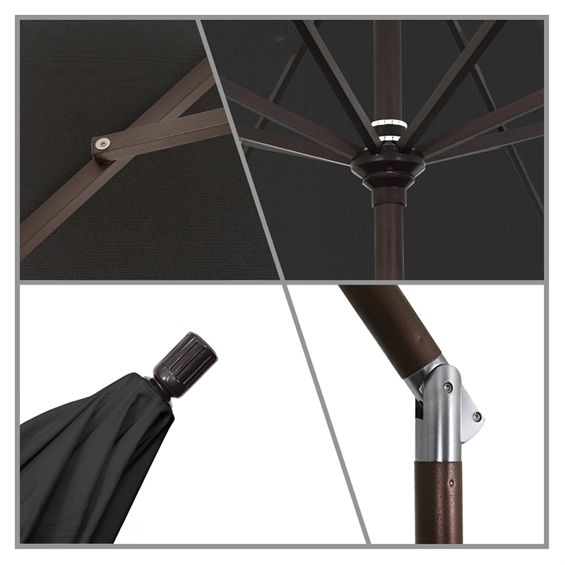 California Umbrella 11' Patio Umbrella in Black