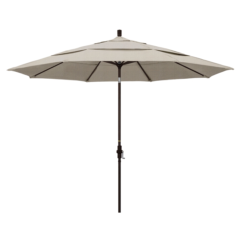 California Umbrella 11' Patio Umbrella in Woven Granite