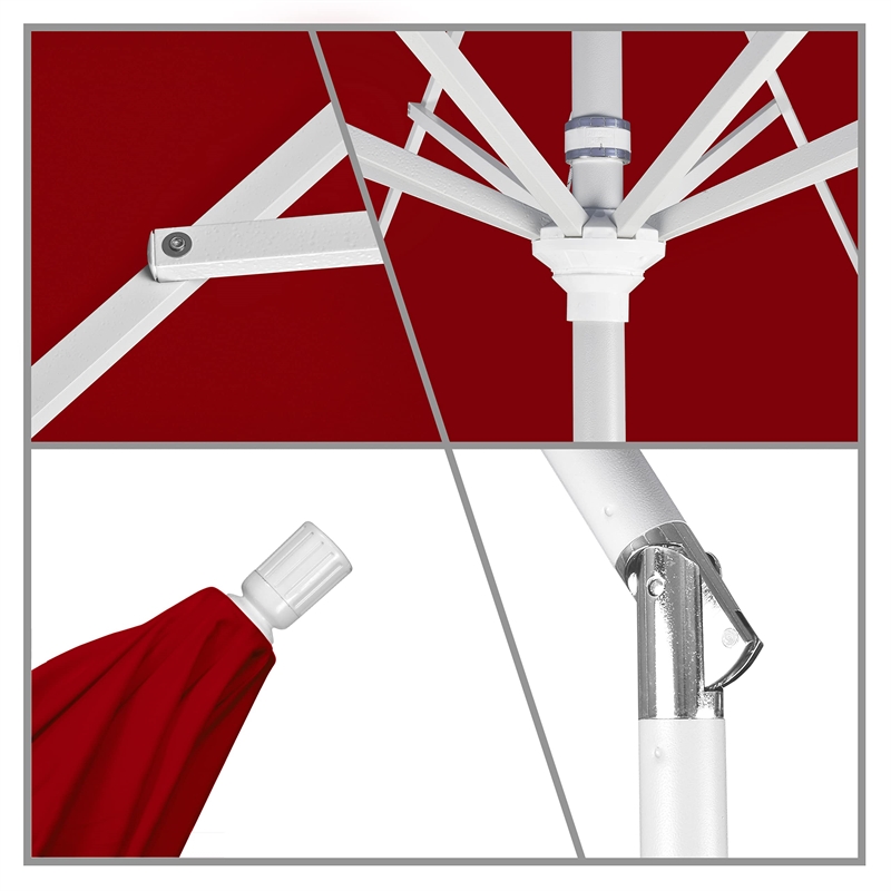 California Umbrella 11' Patio Umbrella in Jockey Red