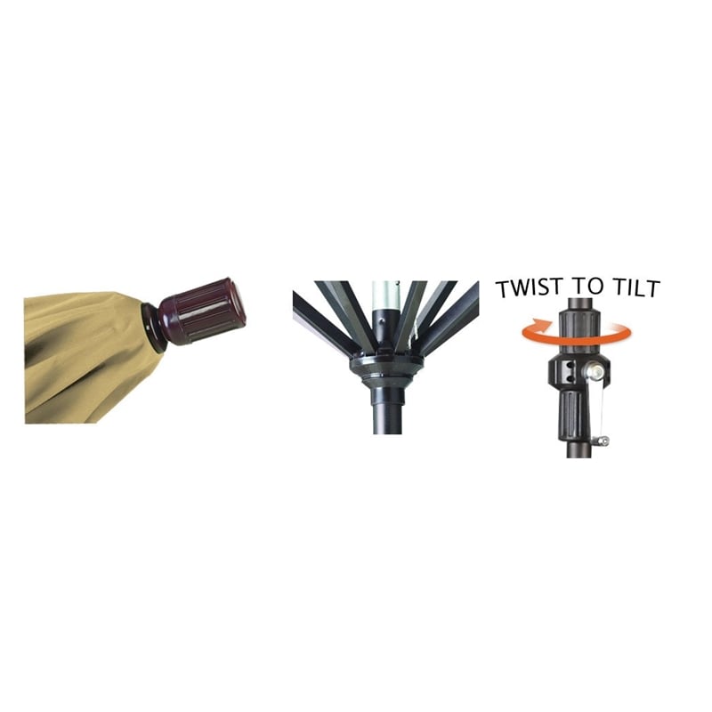 California Umbrella 11' Patio Umbrella in Terracotta