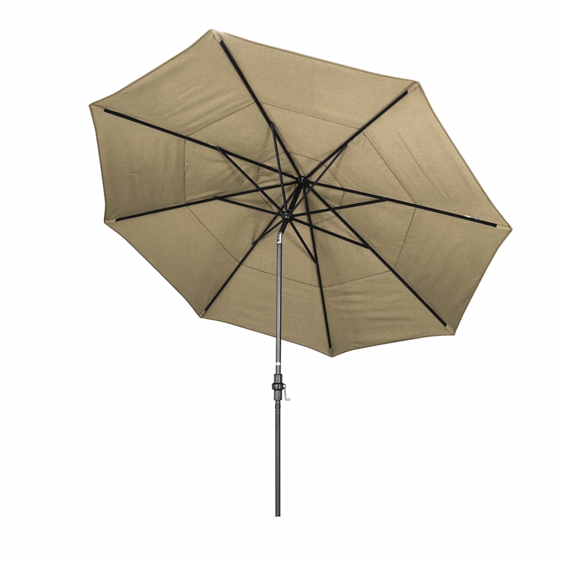 California Umbrella 11' Patio Umbrella in Heather Beige
