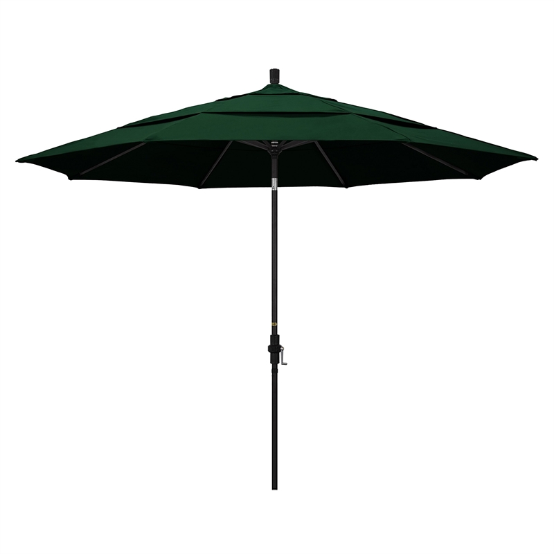 California Umbrella 11' Patio Umbrella in Hunter Green