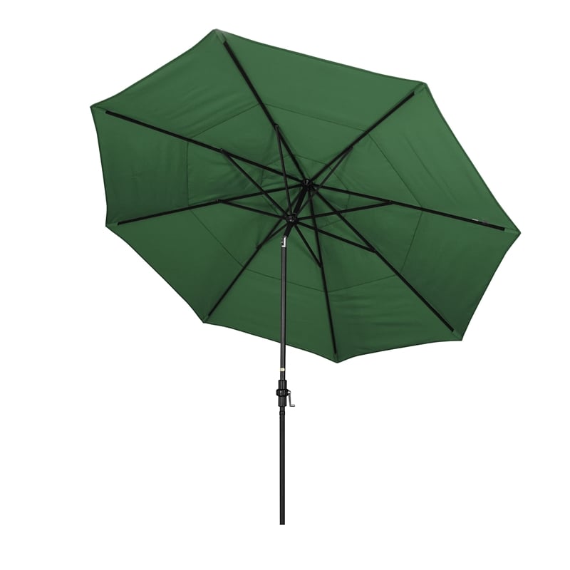 California Umbrella 11' Patio Umbrella in Hunter Green