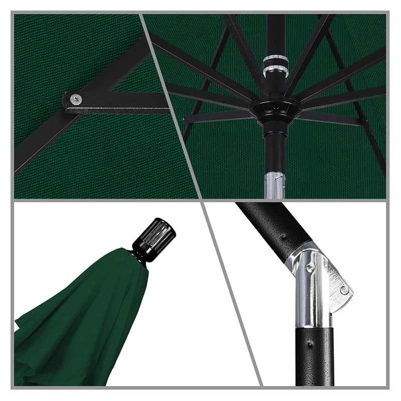 California Umbrella 11' Patio Umbrella in Hunter Green