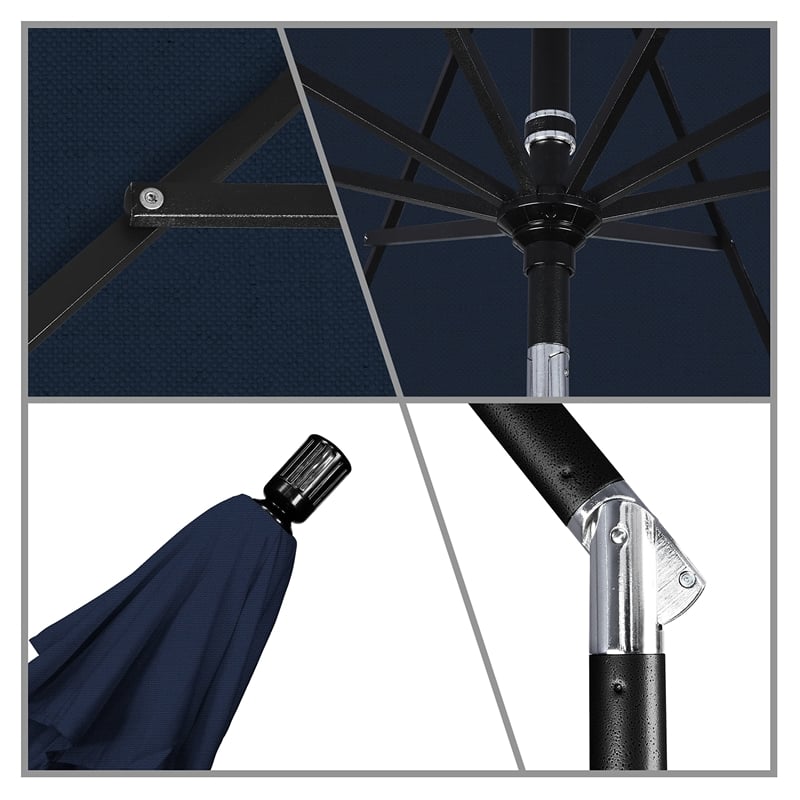 California Umbrella 11' Patio Umbrella in Navy Blue