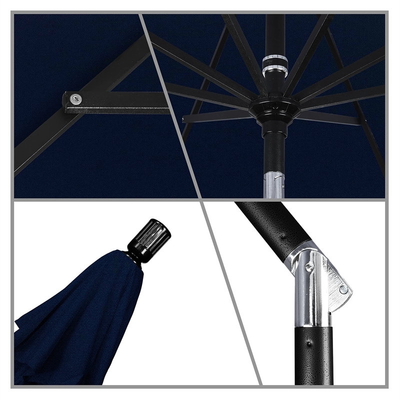 California Umbrella 11' Patio Umbrella in Navy Blue