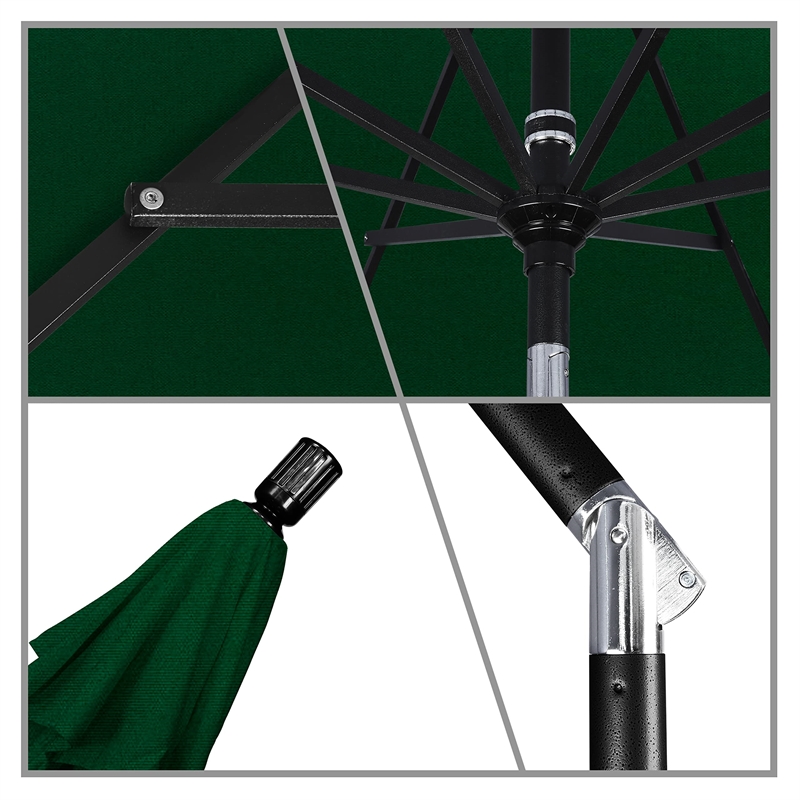 California Umbrella 11' Patio Umbrella in Hunter Green