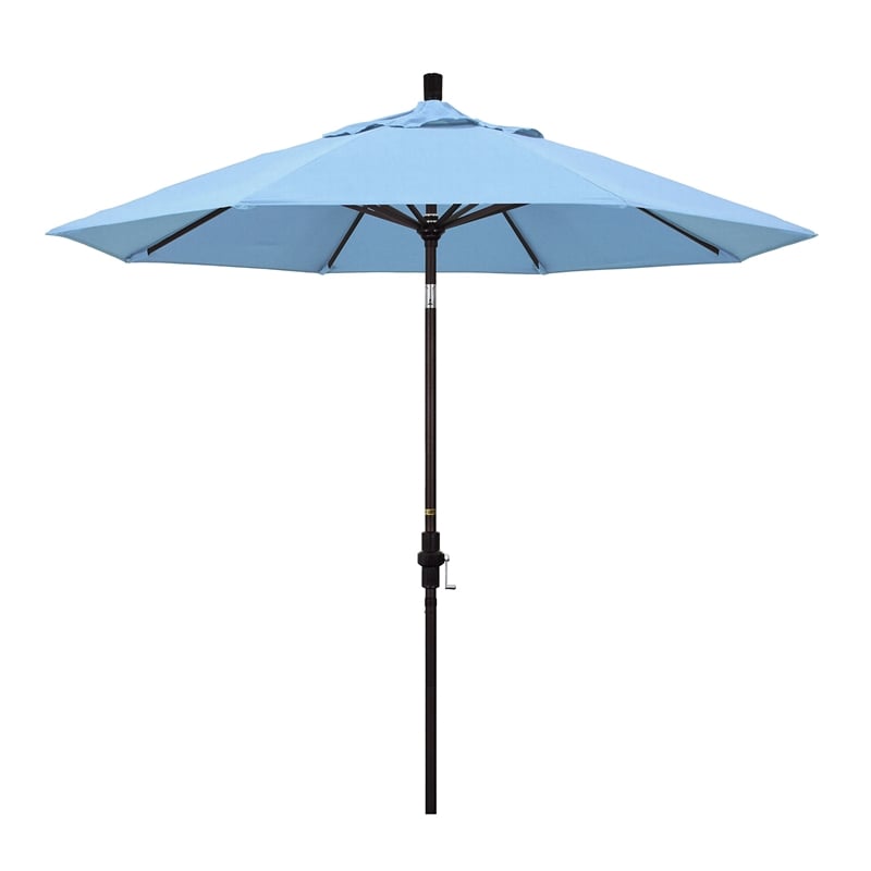 California Umbrella 9' Patio Umbrella in Air Blue