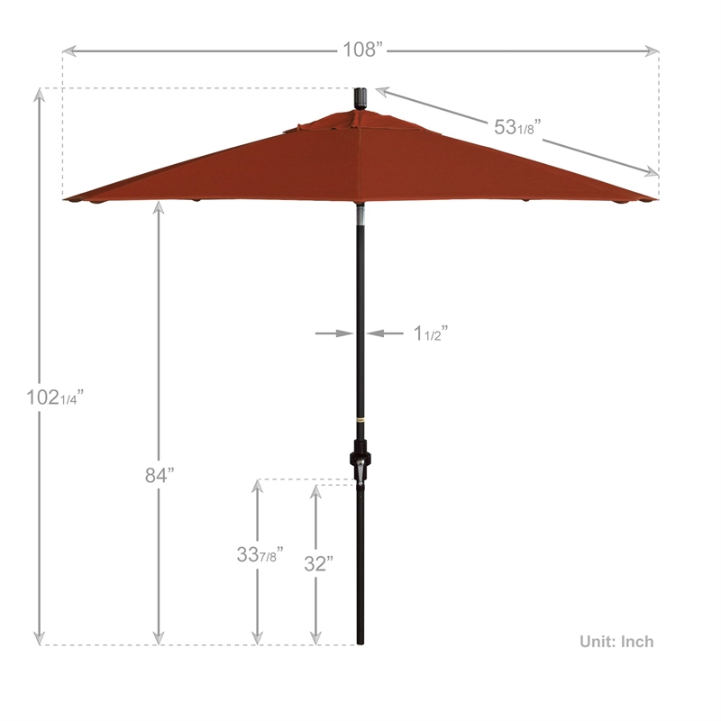 California Umbrella 9' Patio Umbrella in Capri