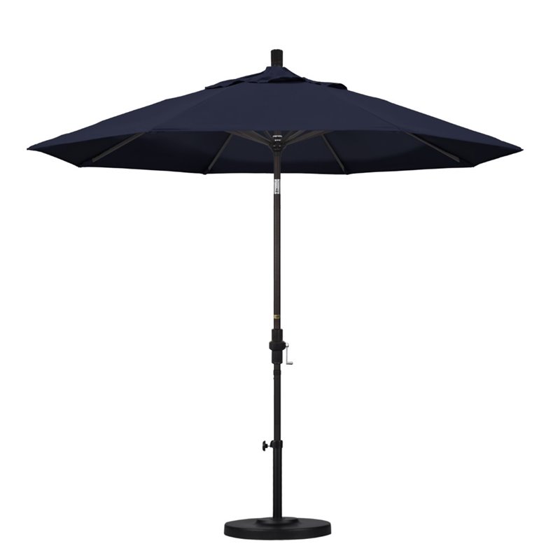 California Umbrella 9' Patio Umbrella in Navy Blue