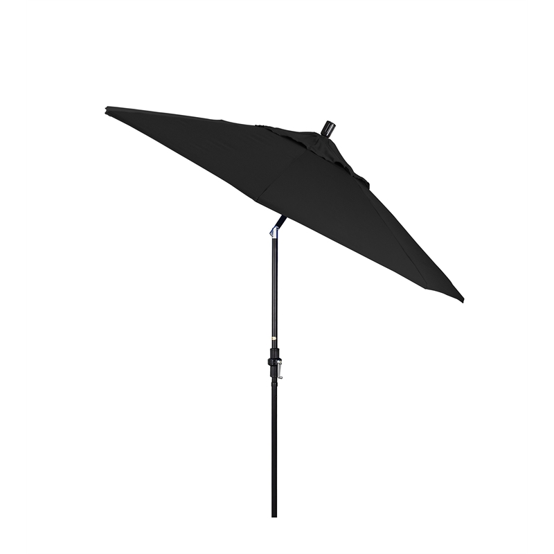California Umbrella 9' Patio Umbrella in Sun brella 1A Black/Stone Black
